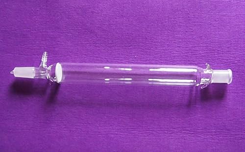 400ml,24/40,30CM,Glass Chromatography Column,OD=45mm,10mm Vacuum Hose Connection - Poueer