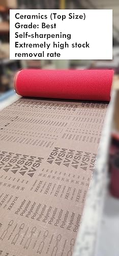 6 inch x 123 inch, 80 Grit, KK752X (General Grade), X-Weight, Aluminum Oxide (A/O), Abrasive Sanding Belts, 10-Pak - Poueer