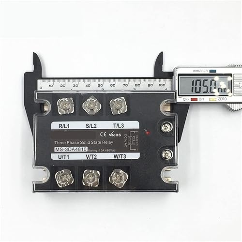TSR-10DA SSR-10DA Three Phase Solid State Relay DC 5-32V Input Control AC 90~480V Output Load 10A 3 Phase SSR High Power DA4810 1Pcs - Poueer