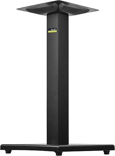 FLAT AUTO-Adjust GS22 Self-Stabilizing, Square Table Base | 22'x22' Span, Cast Iron, Fits Up to 30' Table Tops, with Self-Stabilizing PAD Technology, Perfect for Restaurants & Cafes - Poueer