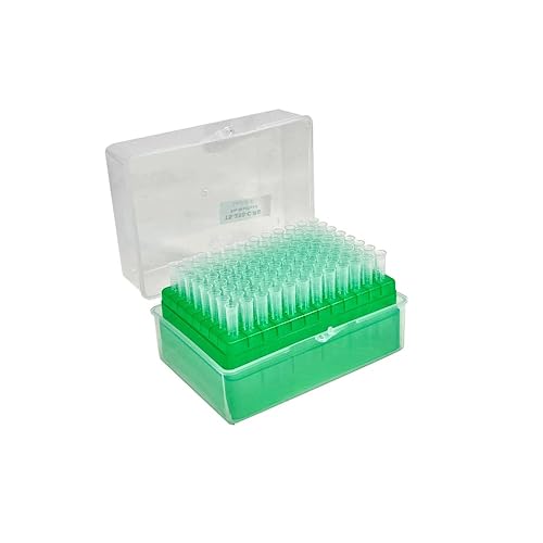 Universal 200 ul Pipette Tips, Racked, Sterile, DNase/RNase & Pyrogen Safe, 96 Tips/Rack, Pk x 10 Racks (Yellow) - Poueer
