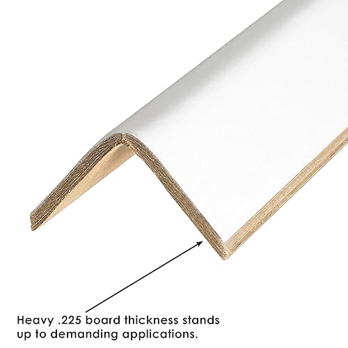 BOX USA BEP2248225BX Edge Protectors - Cased, 0.225, 2' x 2' x 48', White (Pack of 55) - Poueer