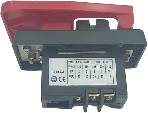 1Pcs 220V Single Phase 380V Three Phase 20Amp Table Saws Electromagnetic Pushbutton Switch (380V) - Poueer