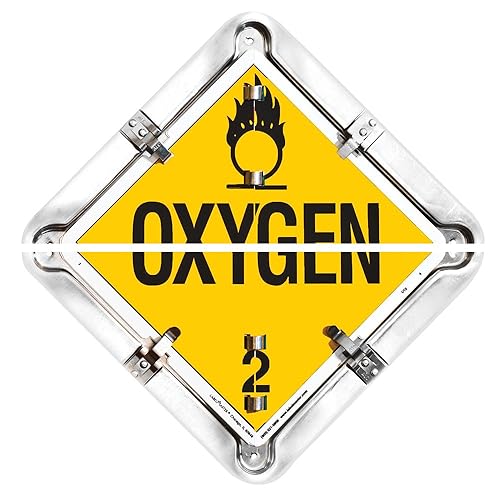 Labelmaster 81-CGOXY/S Hazmat Flip Placard, Flammable Gas, Non-Flammable Gas, Oxygen - Poueer