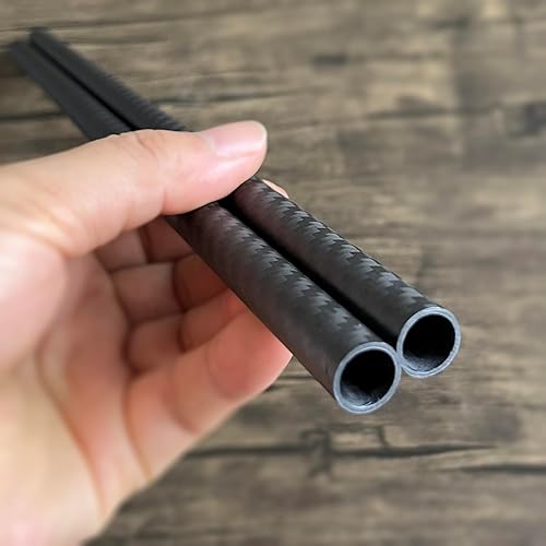 2pcs Carbon Fiber Tube 8x6x500MM 3K Roll Wrapped Twill Matte Finish - Poueer