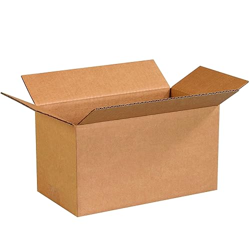 BOX USA 13 x 7 x 7 Corrugated Cardboard Boxes, Long 13'L x 7'W x 7'H, Pack of 25 | Shipping, Packaging, Moving, Storage Box for Home or Business, Strong Wholesale Bulk Boxes - Poueer