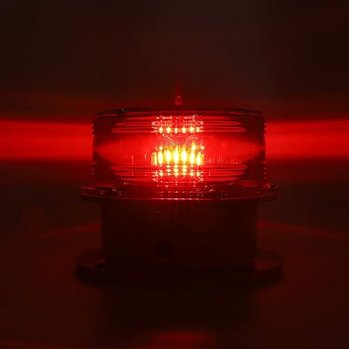 LED Aviation Obstruction Warning Lamp Outdoor Warning Light IP66 Moderate Light Intensity Lighting System for Marine Waterways Rivers Lakes - Poueer