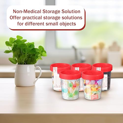 200 Pcs 200 Pcs Urine Specimen Cups with Lids and Evident Seal Urine Sample Cups Collection Cup Disposable for Collection and Testing (Blue Lids) - Poueer