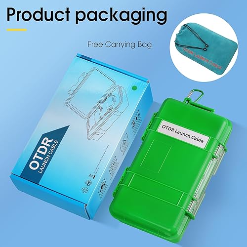 OTDR SCAPC-SCAPC 1KM Fiber Optic Transmission Launch Cable Box Fiber Optic Testing Extension line Transmission Cable Ring Test Tools OTDR Dead Zone Eliminator Test Tool - Poueer