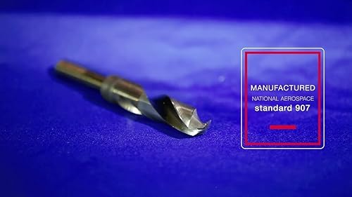 Drill America 45/64' Reduced Shank Cobalt Drill Bit with 3/8' Shank, D/ACO Series - Poueer