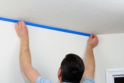 12 Rolls Painters Tape 1.88 inch Bulk Painter Tape Blue Wide Roll, Blue Masking Tape, 1.88 Inches x 60 Yards for General Purpose Wall Painting, Home Improvement - Poueer