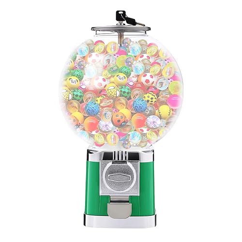 Capsule Vending Machine Candy Machine Dispenser for Business Toy Vending Machine Dispenser Lockable Candy Gumball Dispenser Machine Prize Machine Twister Ball Dispenser (White) - Poueer