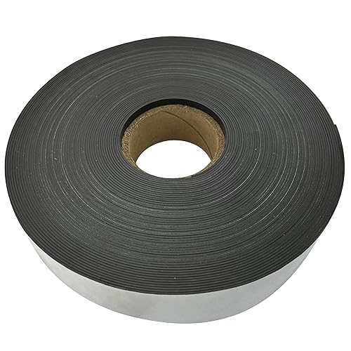 Master Magnetics - ZG80A-ABX Flexible Magnet Strip with Adhesive Back , 1/16' Thick, 2' Wide, 100 feet (1 Roll) - Poueer