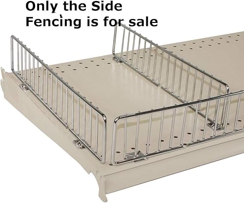 Side Fencing in Chrome 11.75 W x 3 H x 14 D Inches - Lot of 10 - Poueer