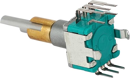 6X EC11EBB24C03 Dual Axis Encoder with Switch 30 Positioning Number 15 Pulse Point Handle 25mm - Poueer