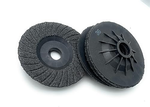 SIGNI 5 Pack SiC Plastic Back Grinding Wheel for Granite/Marble/Concrete and Glasses (4.5 INCH, 8 GRIT) - Poueer