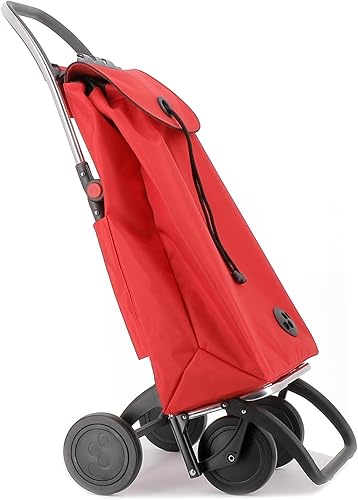 Rolser I-Max MF 4 Wheel Foldable Shopping Trolley - Orange - Poueer