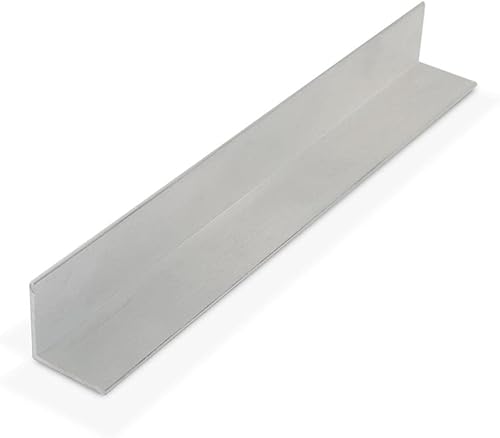 Outwater Industries Extruded Aluminum Angle Alu469-M Mill Finish 1''X 1''X 1/16'' Aluminum Angle Moulding 36 Inch Lengths (Pack of 4) - Poueer