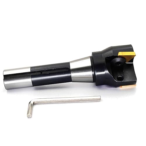 OSCARBIDE Indexable End Mill,R8 Shank,2' Cutting Depth,6' Overall Length,90 Degree,TP43,3 Flutes with 3 Pieces TPCN43PDTR(TPG43) Carbide Inserts - Poueer