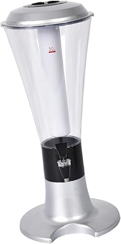 Beerenser with Tap 3L enser Multipurpose Glow in The Dark Tabletop Wine Tap for Home Bar KTV (Blue)(Painted Silver) - Poueer
