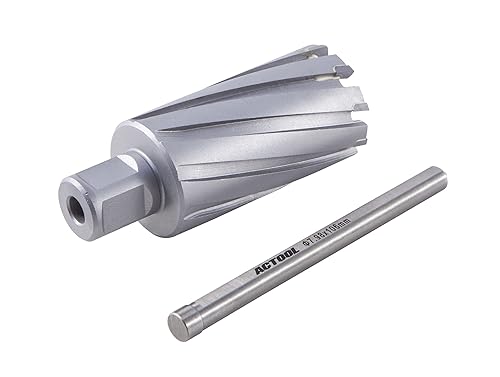 ACTOOL 1-7/16'' Diameter x 2'' Depth of Cut Carbide Tipped TCT ANNULAR Cutter with 3/4'' Weldon Shank - Poueer