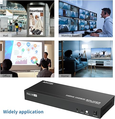 4K HDMI Video Wall Controller 3x3, Arvitek 9 TV Screens Into 1 Wall Display TV Wall Controller w/Remote, HDMI Video Splitter w/ 13 Splicing Display Mode - Poueer