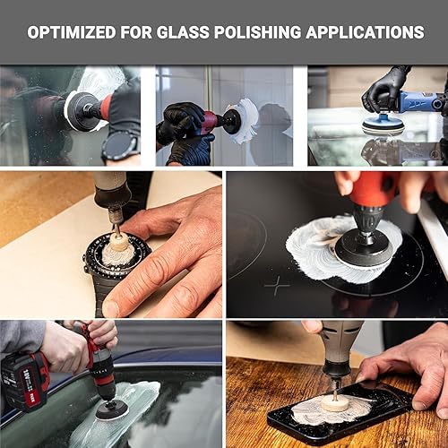 GLASS POLISH PRO 2.2lbs (1kg) Cerium Oxide, High-Grade Glass Polishing Powder, Enhanced Formula, TREO 85%, 3.5 Microns, Brown – GP90010 - Poueer