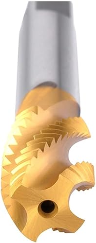 M24 Spiral Flute Tap, HSS Titanium Coating M24x3 Spiral Flute Threading Tap - Poueer