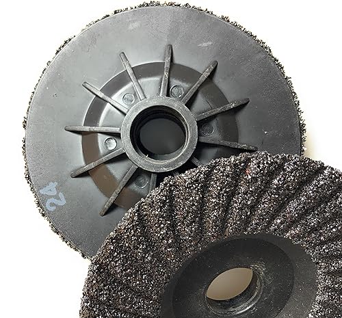 SIGNI 5 Pack SiC Plastic Back Grinding Wheel for Granite/Marble/Concrete and Glasses (4.5 INCH, 8 GRIT) - Poueer