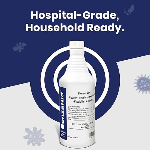 Pro Mold Killer Fungicide Disinfectant including Aspergillus Niger (Black Mold) H5N1 Pack | Multi-Purpose Fungicide, Mildewstat, Disinfectant, Virucide | EPA Reg. 1 Gal + 32 oz. - Poueer