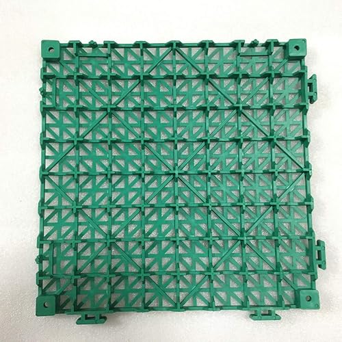 12 Pack Modular Interlocking Cushion 11.5' x 11.5' Mat Floor Tile Mats Drain Pool Patio Balcony Yard Pet Area Washer Pad(Green) - Poueer