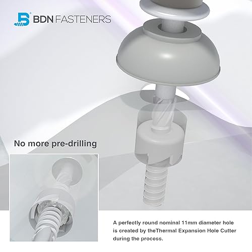 Polycarbonate Skylight Screws for Fixing to Wood - Hex Flange Head, Self-Tapping, #12×2'(12-11x50mm), 50pcs - Poueer