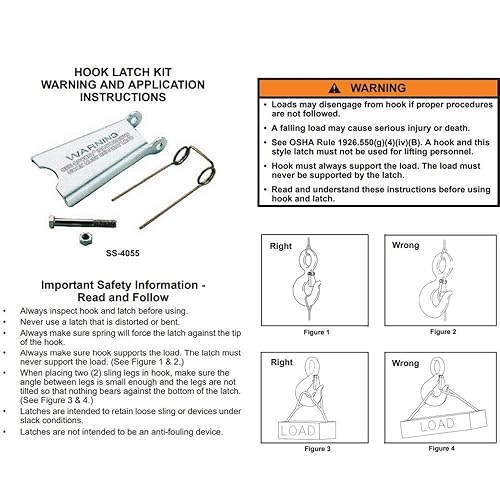 Crosby Ss4055 20Tc-30Ta Hook Latch (1090161) - Poueer