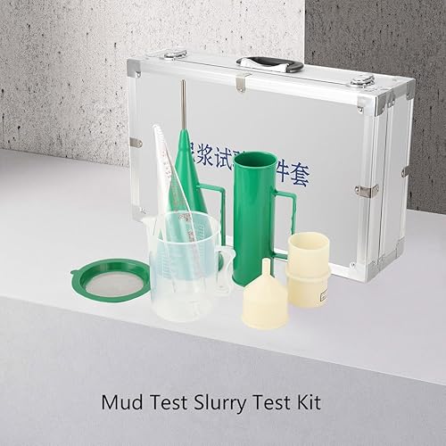 Slurry Test Kit, Mud Hydrometer, Mud Viscometer, Marsh Funnel and Viscometer Cup Mud Tester Slurry Test Kit Sand Content Kit Mud Tester Viscosimeter Sand Content Meter Kit - Poueer
