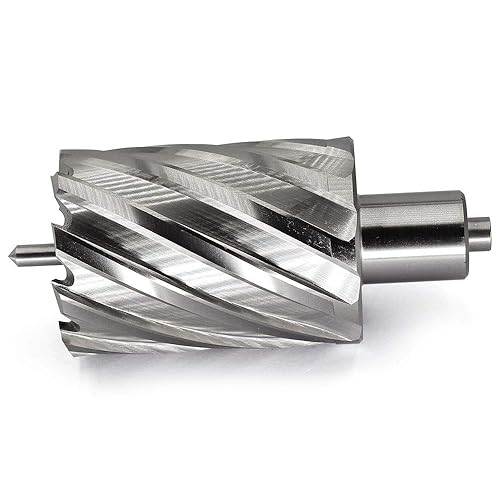 Annular Cutter JESTUOUS 3/4 Inch Weldon Shank 1-3/4 Cutting Diameter 2 Cutting Depth with Pilot Pin Slugger Bits Two Flat HSS Kit for Magnetic Drill Press,1 Piece - Poueer