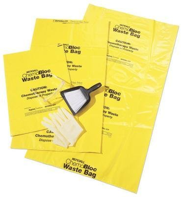 Covidien DP5042B ChemoPlus Chemo Soft Waste Bag, 15 gal Capacity, Yellow (Pack of 100) - Poueer