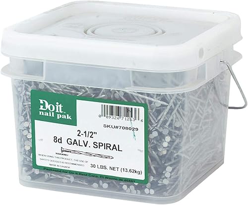 Grip-Rite 8d x 2-1/2 In. 11 ga Hot Galvanized Siding and Deck Nails (3802 Ct, 30 Lb.) - 1 Each - Poueer
