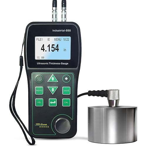 Ultrasonic Thickness Gauge Industrial-888 / Echo-Echo Mode Measure Through Coating up to 19.685mils (500 microns) / Range 0.039-19.685 in (All Material) - Poueer