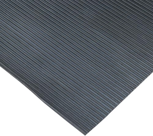 Rubber-Cal 'Ramp-Cleat' Non-Slip Outdoor Rubber Mats - 1/8 in x 3 ft x 8 ft Floor Mat - Poueer