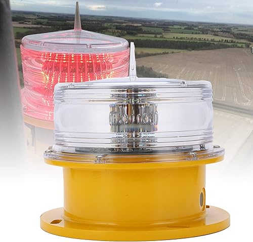 LED Aviation Obstruction Warning Lamp Outdoor Warning Light IP66 Moderate Light Intensity Lighting System for Marine Waterways Rivers Lakes - Poueer
