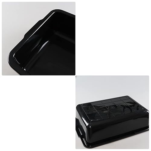 32 L Large Commercial Bus Box, 4-Pack Plastic Utility Bus Tub, Black - Poueer
