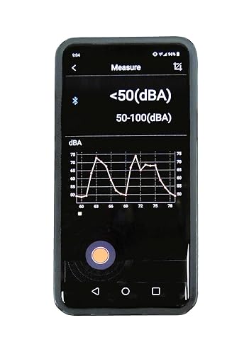 Sper Scientific Decibel Meter 850019 w/Bluetooth, Sound Level Meter 35 to 130 dB, SPL Meter A/C Weighted, Dual Range, Max/Min & Data Hold, Compact Audio Noise Measuring Device, Large Backlit Display - Poueer