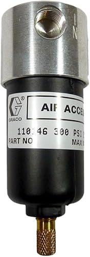 GRACO 110146 - Air Filter, 1/4' NPT(F) Inlet/Outlet, 20 Micron, Manual Drain, 300 PSI - Poueer