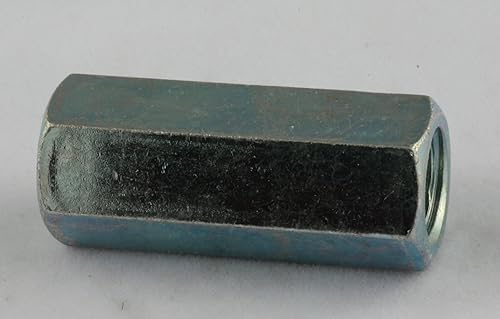 3/8-16 X 1-3/4 Hex Rod Coupling Nuts Steel Zinc 50 Pack - Poueer