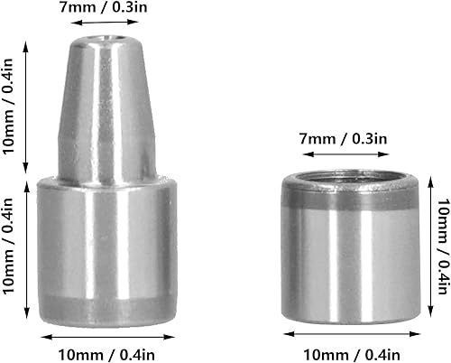 Guide Pin Sleeve, Metal Guide Bushing 7mm ID 10mm OD 0.005 Concentricity Precise 20 Sets for Silicone Molds Positioning - Poueer