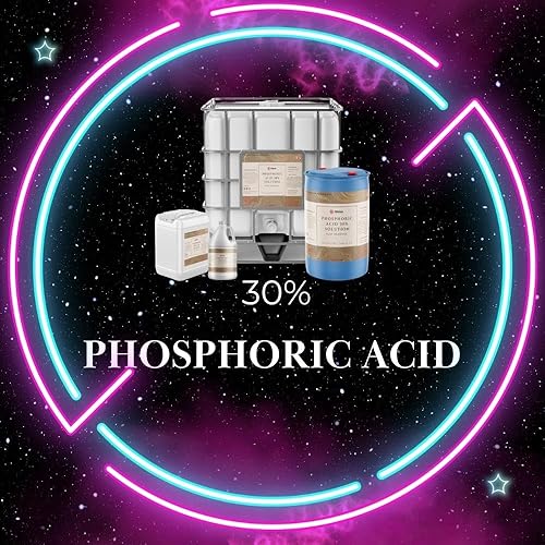 Phosphoric Acid 30% - 4 Gallon Case - Industrial-Grade Acidifier & Rust Remover - Effective Cleaning Agent & pH Adjuster - Poueer
