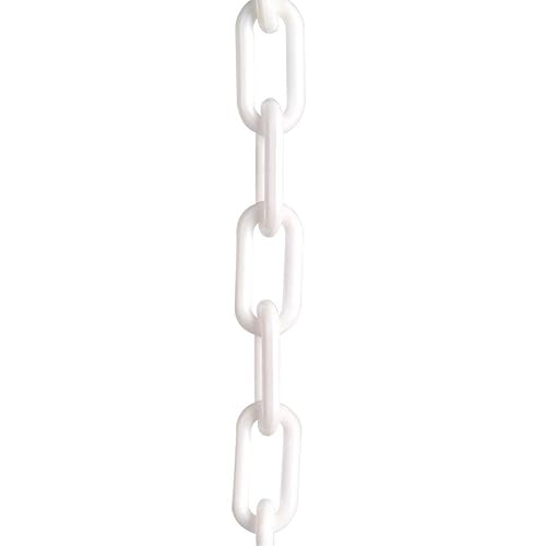 Plastic Chain, 1-1/2 in x 50 ft, White - Poueer
