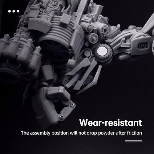 RESIONE Tough 3D Printer Resin, Not Brittle ABS Like Tough & Rigid 3D Resin for LCD 3D Printing UV 405nm (M58 Grey 1KG) - Poueer