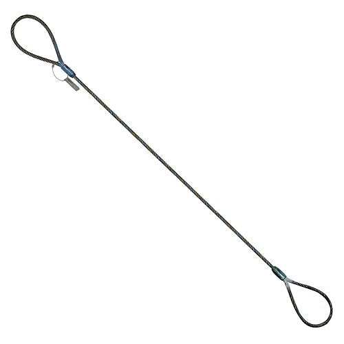 Eye and Eye Wire Rope Choker Sling, 1/4' x 6' Rigging Lifting Industrial 1,300 lbs (4 Pack) - Poueer