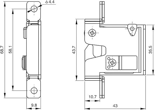 Carbon Steel Electric Car Toolbox Lock Cylinders Impact Door Rotary Latch with Rotating Buckle 1Pcs - Poueer